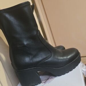 Black Leather Ankle Boots